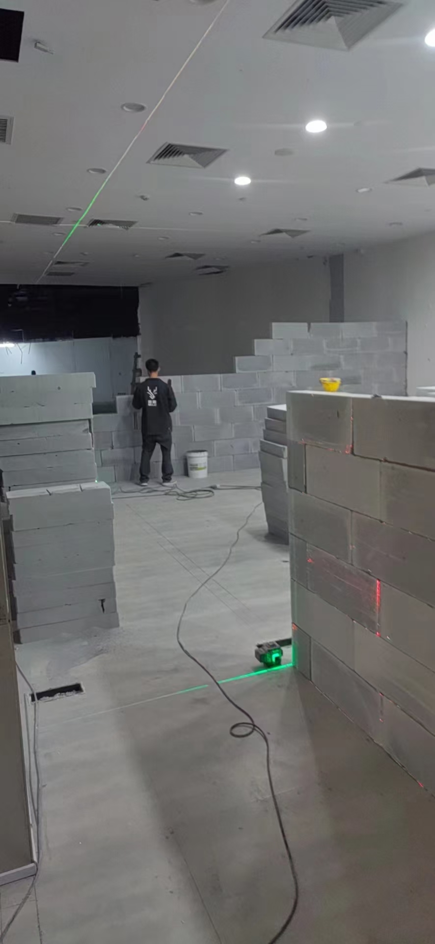加气块隔墙墙体展示
